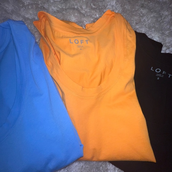 LOFT Muscle Cap Sleeve Tops - Set of 4 - Size Small Black Blue Pink Orange - Picture 14 of 16